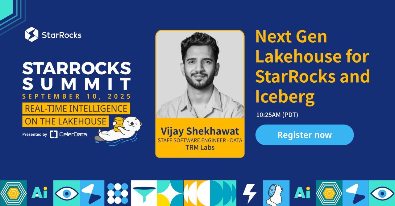 Vijay presenting at StarRocks Summit on Next Gen Lakehouse